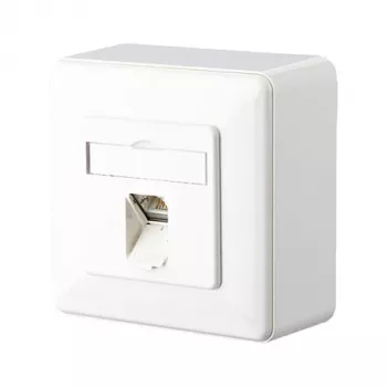 METZ CONNECT BTR E-DAT C6 8(8) AP - sienas kārba - RJ-45 - tīri balta, RAL 9010 (1307370002-I)