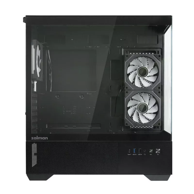 PC korpuss CHRONIX V2 Mid Tower ARGB ventilators x3 melns