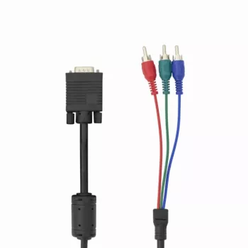 VGA uz 3×RCA kabelis SBOX VGA-1022 M/M 2 m, vīrišķais VGA uz trīs RCA kompozītu, 2 metru garš