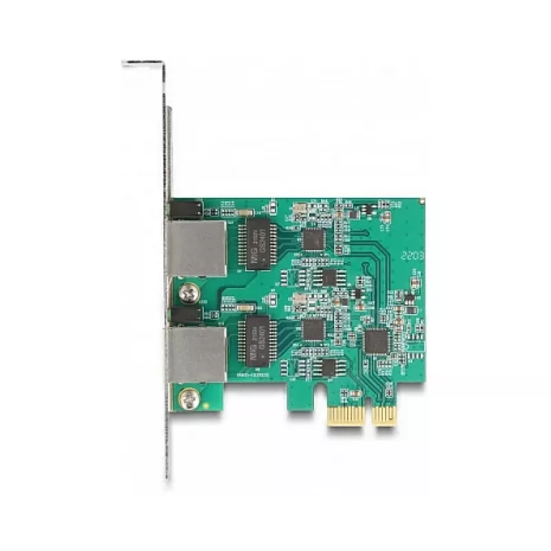 DeLOCK PCI Express x1 karte uz 2 x RJ45 2,5 Gigabit LAN RTL8125 vadu Ethernet