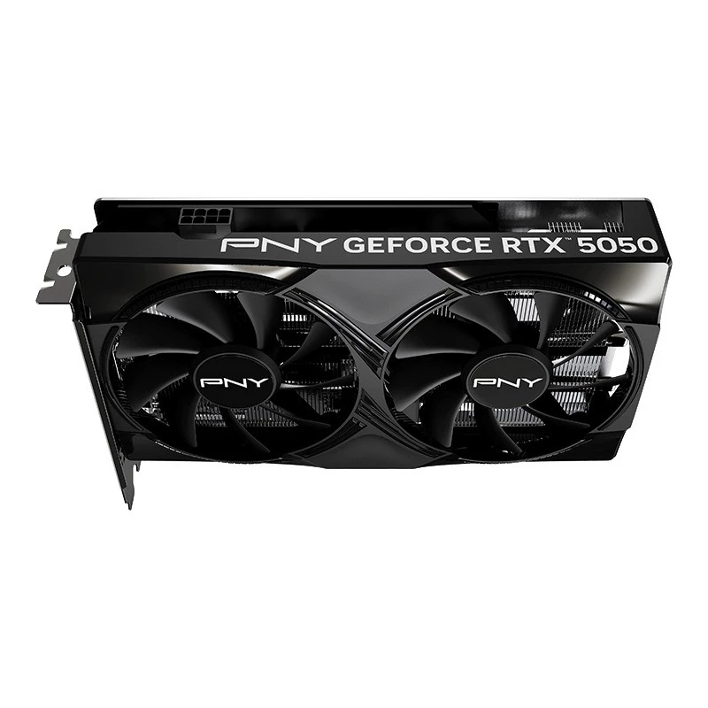 Grafikas karte PNY GeForce RTX 5050 — 8 GB GDDR6, 2317 MHz, 128 bitu, PCIe x8 5.0, dubultā ventilatora dzesēšana