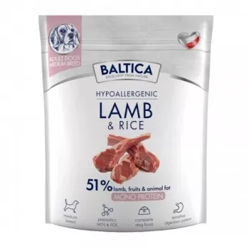BALTICA Nutraceutic Hypoallergenic M Jērs ar rīsiem - sausā suņu barība - 1 kg