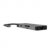 USB Type‑C centrmezgls zaļa Cell HUBGC01 — 7 pieslēgvietas: 3×USB‑A 3.2 Gen 1, 1×USB‑C 3.2 Gen 1, HDMI, microSD+SD karšu lasītājs — sudrabains