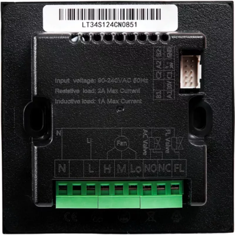 Viedais HVAC termostats Shelly LinkedGo Melns — digitāls Wi‑Fi (802.11b/g/n), 87×87×35 mm