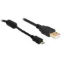 USB kabelis DeLOCK USB 2.0 A uz USB-micro B 3m Melns