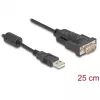 DeLOCK Adapteris USB 2.0 Type-A uz seriālo RS-232 D-Sub 9 kontaktu vīrišķais 0,25 m