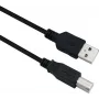 USB kabelis Helos 288306 USB 2.0 3m USB A USB B Melns