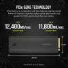 CORSAIR MP700 PRO - SSD - 1TB - iekšējais - M.2 2280 - PCI Express 5,0 x4 (NVMe) - 256-Bit-AES (CSSD-F1000GBMP700PRO)