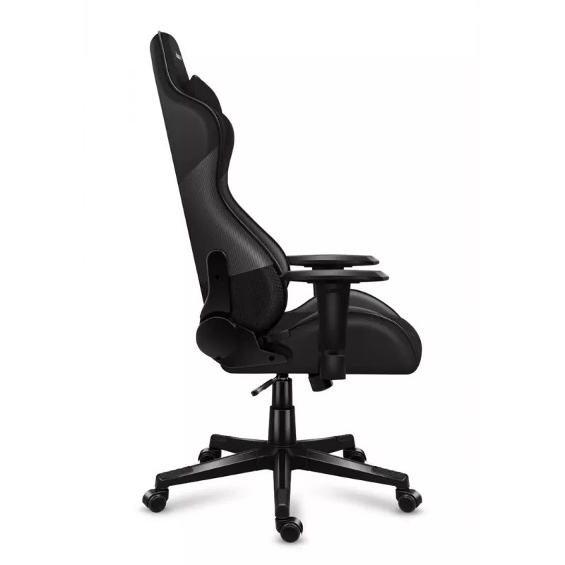 Spēļu krēsls huzaro Force 6.2 Carbon — ergonomisks spēļu atzveltnes krēsls, regulējams augstums 44–53,5 cm, maksimālā slodze 130 kg, sieta sēdeklis, polsterēta atzveltne