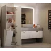 Vannas istabas skapis Nel DD 1K grozs kašmira krāsā ar garām durvīm