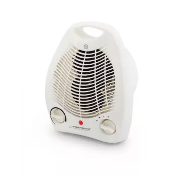 Elektriskais telpu sildītājs ESPERANZA EHH011 1000/2000 W, balts, regulējams termostats, grozāma vadība