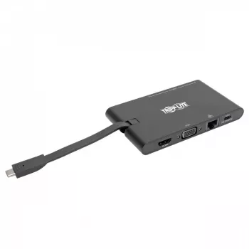 USB-C dokstacija - 4K HDMI, VGA, USB 3.2 Gen 1, USB-A/C centrmezgls, Gigabit Ethernet, atmiņas karšu sloti, 100 W PD uzlāde