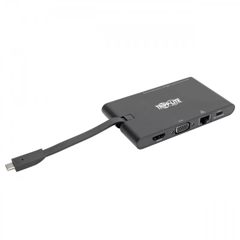 USB-C dokstacija - 4K HDMI, VGA, USB 3.2 Gen 1, USB-A/C centrmezgls, Gigabit Ethernet, atmiņas karšu sloti, 100 W PD uzlāde