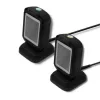 Fiksēts 1D/2D svītrkodu lasītājs QOLTEC 50864, LED sensors, USB vadu savienojums, melns, 145×85×80 mm