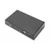 DIGITUS DS-12901 - KVM-/Audio-/USB slēdzis - 4K 30 Hz, USB-C/USB/HDMI ieeja, HDMI izeja, tīkls