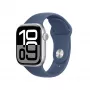 Apple Watch S10 Aluminium Cellular 42mm Sudraba (Sporta aproce džinsa) S/M