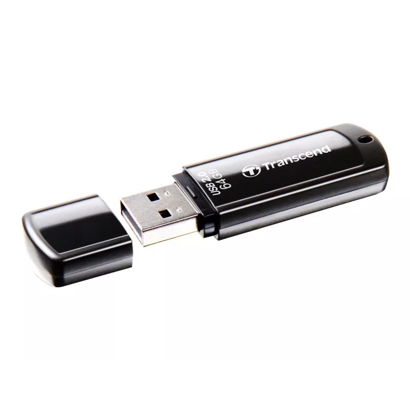 USB zibatmiņa Transcend JetFlash 350 64GB, USB 2.0, melna