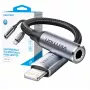 Audio adapter Vention Lightning uz 3,5 mm BMBHA, vadu Lightning uz 3,5 mm adapteris ar 0,1 m kabeli, pelēks