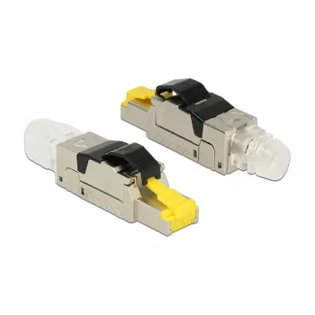 Vadu savienotājs RJ45 DeLOCK 86485 Melns Sudrabains Caurspīdīgs Dzeltens
