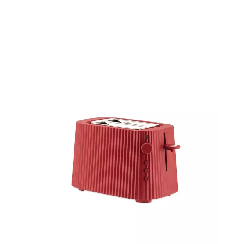 Toasteris Alessi MDL08B melns — Plissé dizains, 6 brūnināšanas iestatījumi, bagel/atkausēšana/ātrā uzsildīšana, 340×185×250 mm