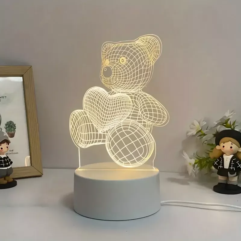 Naktslampa Extralink HOME 3D sirds optiskās ilūzijas naktslampa USB