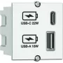 Barošanas slēdzis Bachmann 917.2271 ar USB A un USB C 22 W izeju, vairāku kontaktligzdu pagarinātājs