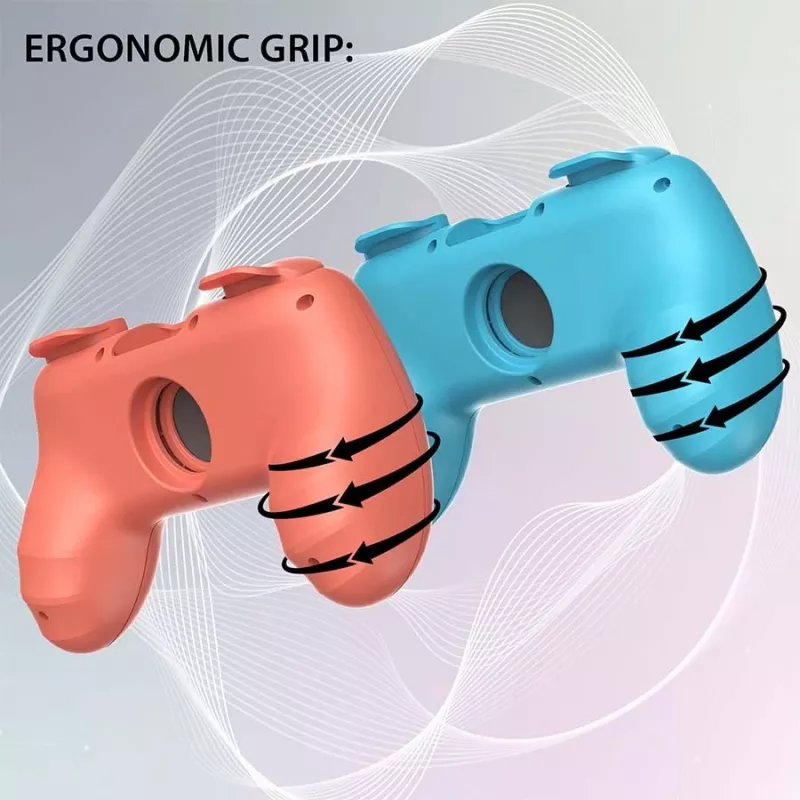 Controller grip Subsonic Joy-Cons comfort grip Switch & Switch 2 Pink Turquoise
