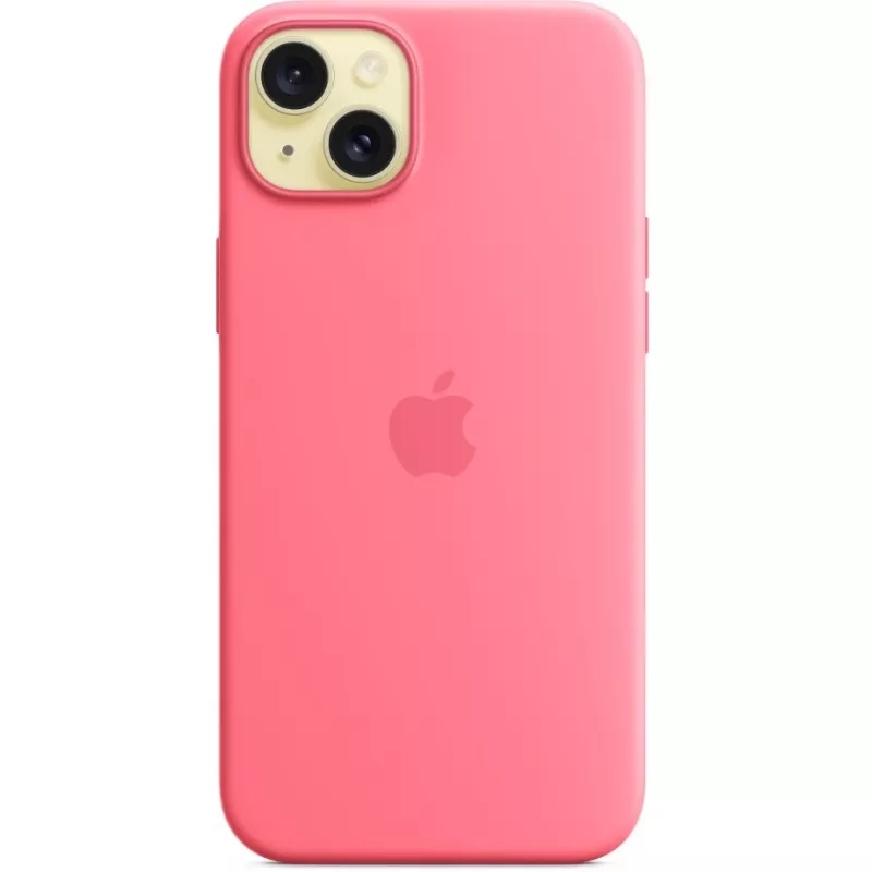 Silikona vāciņš Apple iPhone 15 Plus rozā vienkrāsains 6,7 collas