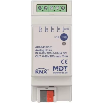 MDT AIO-0410V.01 komutācijas izpildmehānisms 4 kanālu, 2TE, REG, 0-10V (AIO-0410V.01)