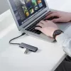 Ugreen Hub 4-in-1 USB-C adapteris uz 4× USB 3.0 + USB-C pelēks
