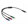 DeLOCK USB uzlādes kabelis 3-in-1 USB Type-C Lightning Micro USB 30 cm