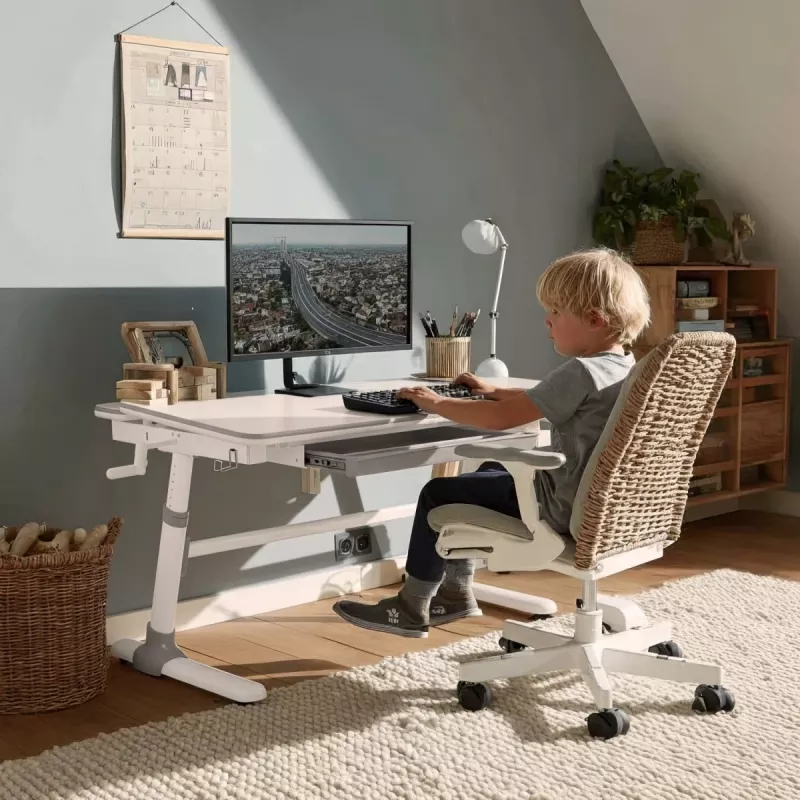 Ergo Office bērnu ergonomiskais regulējama augstuma galds, pelēks, maks. 100 kg, ER-417 2gz