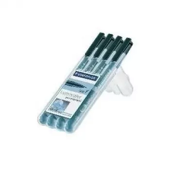 Pastāvīgais marķieris Staedtler Lumocolor 318-9WP4HZ — melns, ūdensizturīgs uzgalis