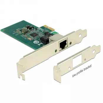 DeLock PCI Express karte > 1 x Gigabit LAN - tīkla adapteris - PCIe 2.1 Low-Profile - Gigabit Ethernet