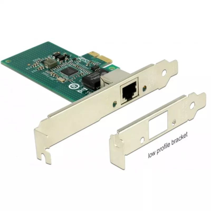 DeLock PCI Express karte > 1 x Gigabit LAN - tīkla adapteris - PCIe 2.1 Low-Profile - Gigabit Ethernet