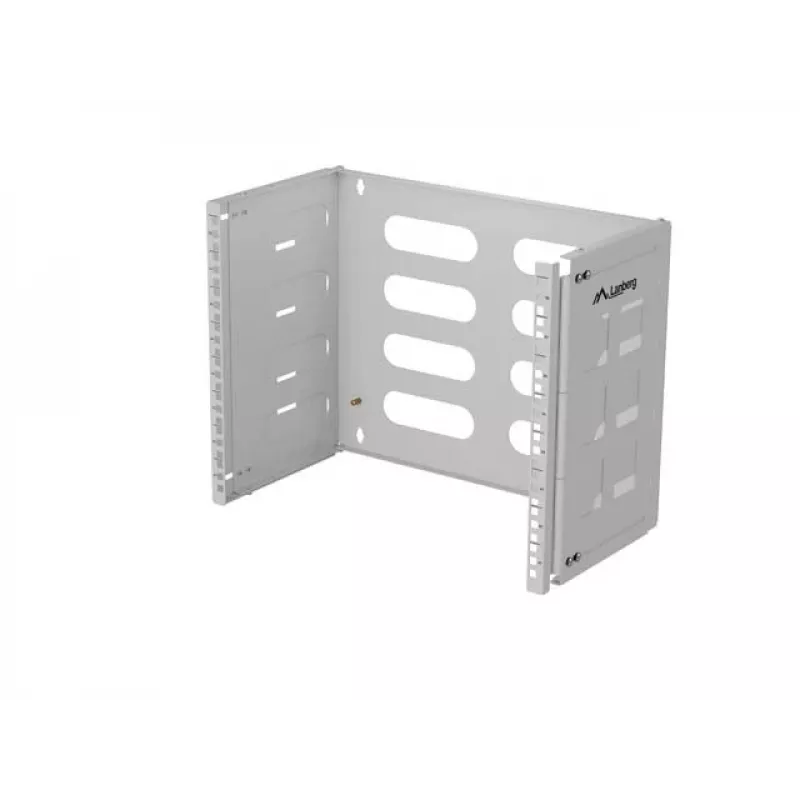 Sienas stiprinājuma 19 collu plaukts LANBERG 8U, dziļums 497×400/240 mm, pelēks