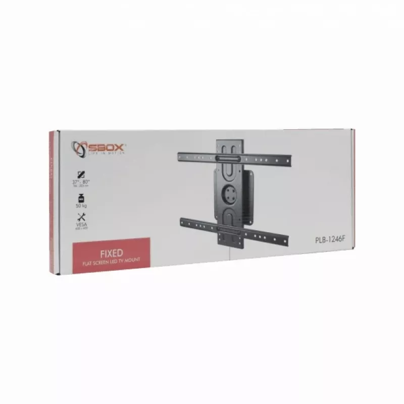 Sbox PLB-1246F Fiksēts plakanā ekrāna LED TV stiprinājums 37-70 50kg