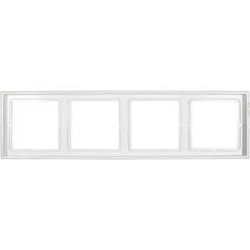 Sienas plāksne / slēdžu pārsegs Jung LS 984 WW, balta, duroplasts, bezskrūvju, 81×294 mm