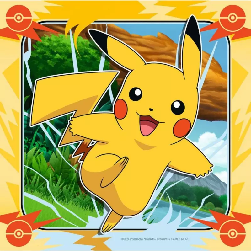 Ravensburger puzle Pikachu, Charizard un Eevee — 147 gabaliņi, no 5 gadu vecuma, 210×? mm