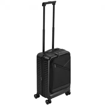 Salona koferis Rivacase 8180 Clark ECO – rokas bagāža, cietais korpuss, melns
