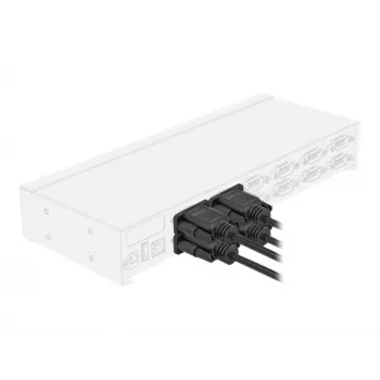 Seriālais kabelis DeLOCK 86605 Melns 2m RS-232 Sub-D9