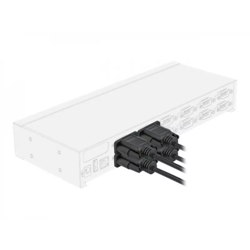 Seriālais kabelis DeLOCK 86605 Melns 2m RS-232 Sub-D9