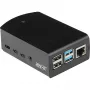 JOY-IT RPI CASE ALU06 - Korpuss Raspberry Pi 4, Alu, melns (RB-ALUCASEP4+06)