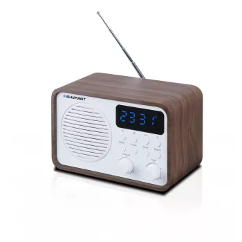 Pārnēsājamais radio ar Bluetooth un USB BLAUPUNKT PP7BT, krāsa: brūns koks/balts