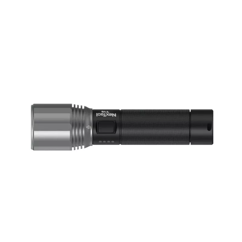 Rokas lukturītis Nextool T10 — 2000 lm, 220 m staru kūlis, USB-C, IPX7, alumīnija korpuss, 152 mm