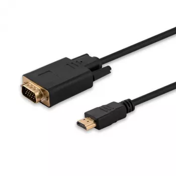 Savio CL-103 video kabeļa adapteris 1,8 m HDMI Type A (Standard) VGA (D-Sub) melns