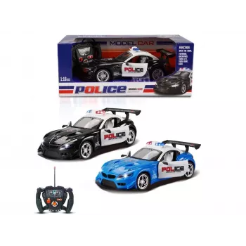 Madej R/C Policijas Auto ar Gaismām un Atveramu Durvju — Radio Vadāms Modelis
