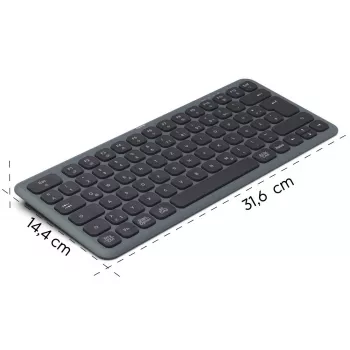 WK-500 daudzaparatūras tastatūra melni pelēka