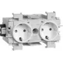 HAGER GS20019016 rozetes ligzda 2-vietīga ar Wago spraudsavienojuma/skavas tehniku (GS20019016)
