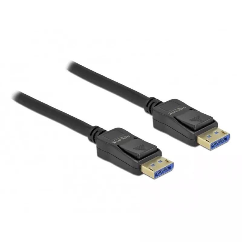 Delock - DisplayPort kabelis - DisplayPort (vīriešu) uz DisplayPort (vīriešu) - DisplayPort 2.0 - 3,0 m - Atbalsta 10K 60 Hz (10 240 x 4320) - Melns (80263)